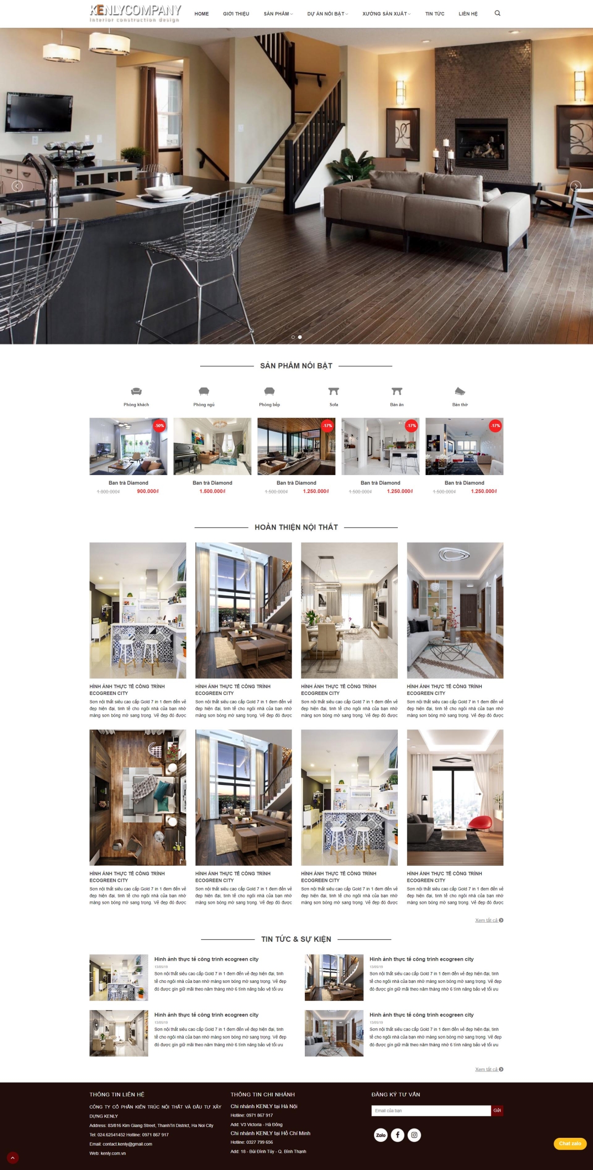 Website nội thất NT001